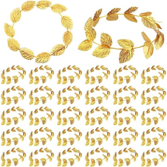 Gold Leaf Wreath Roman Headband Costume Accessory for Women Men main image 5